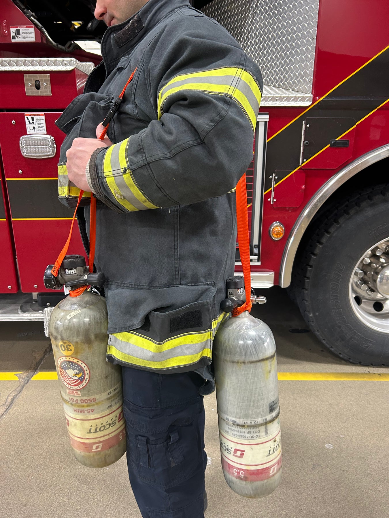 Firefighter Scba Rack SCBA Bottle Carrying Sling - FFSCBACS – Firefighter Straps Inc.